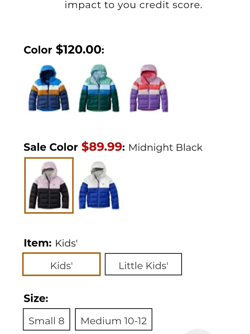 L.L. Bean Little Girls' Midnight Black Sherpa Puffer Jacket with Hood Size (6-7)
